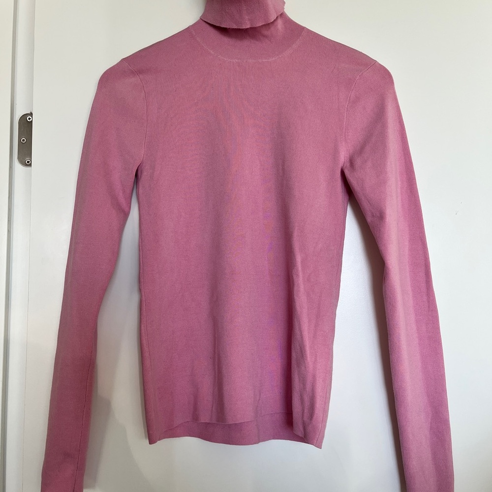 Joseph Rose Silk Turtleneck